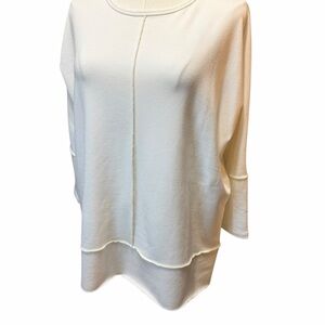 SPANX Perfect Length Dolman Sleeve Women's White  Tunic Top Sz XS